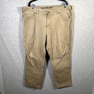 Duluth Trading Co Pants Mens 42x30 Beige Flex Fire Hose Relaxed Fit Straight Leg